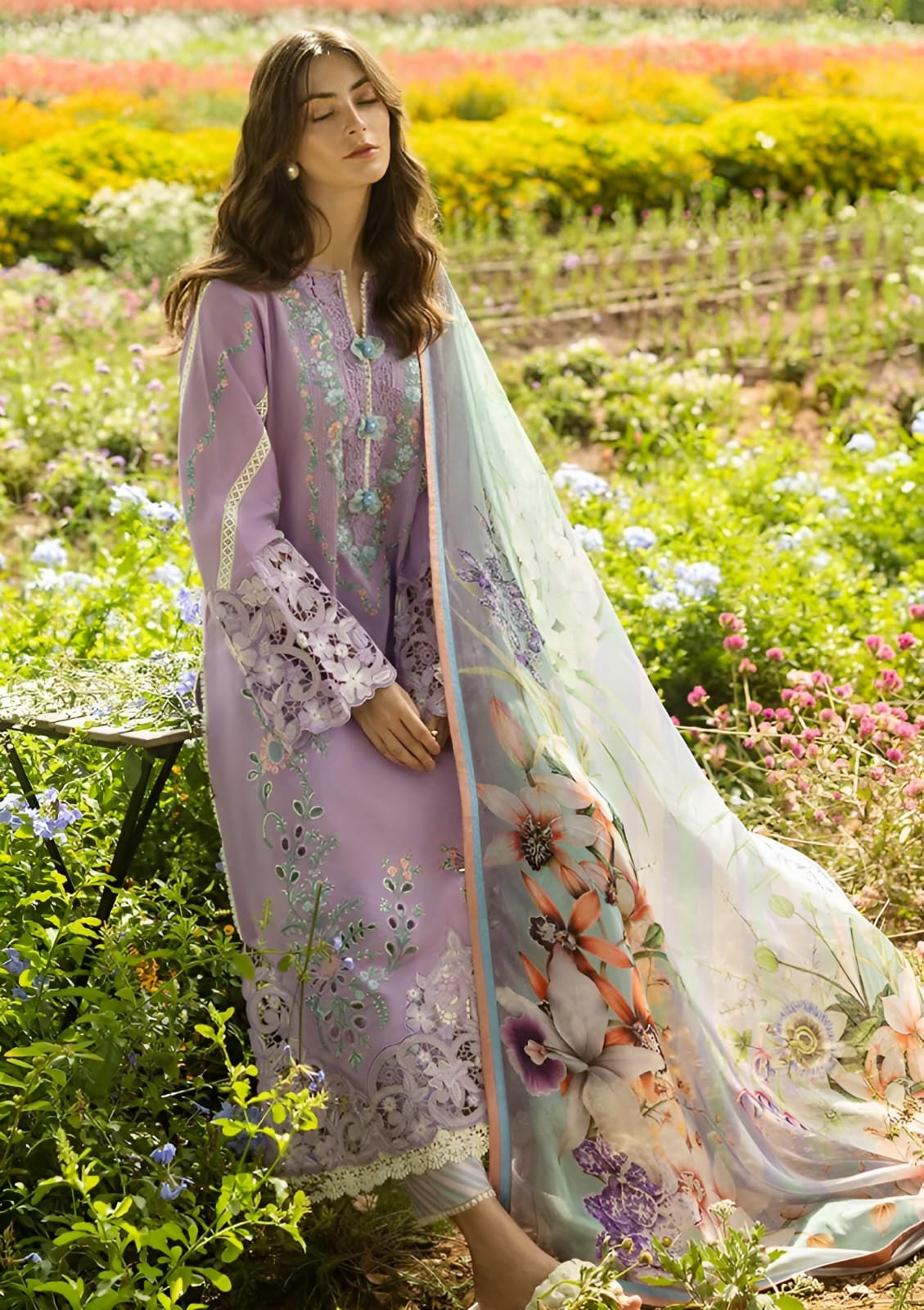 ZARA SHAHJAHAN LAWN EMBROIDERED LUXURY 3pc✓