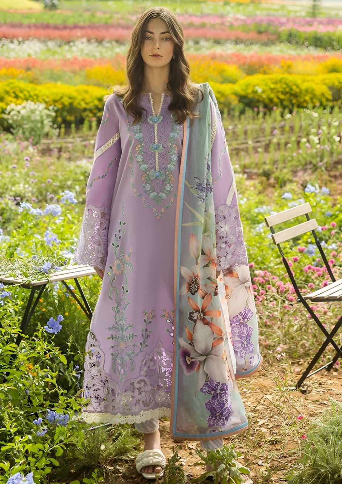 ZARA SHAHJAHAN LAWN EMBROIDERED LUXURY 3pc✓