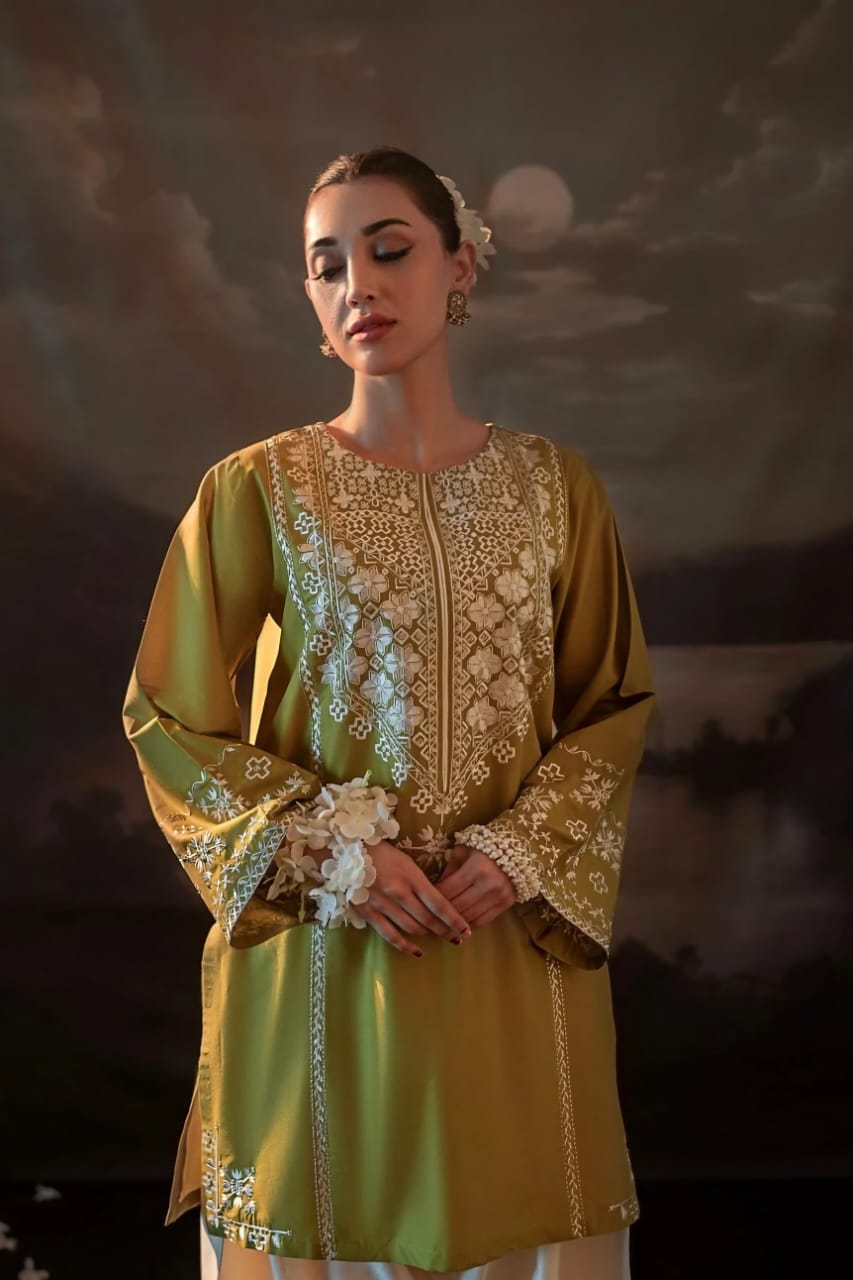 URGE Dhanak Embroided 2pc Sequence Work Dress