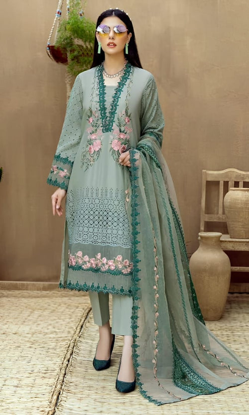 ADAN LIBAS - Chickenkari Heavy Embroidered Luxury 3pc Dress