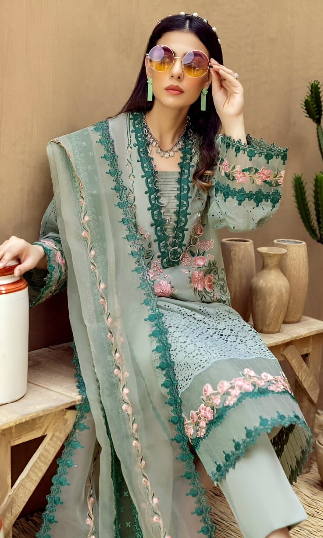 ADAN LIBAS - Chickenkari Heavy Embroidered Luxury 3pc Dress