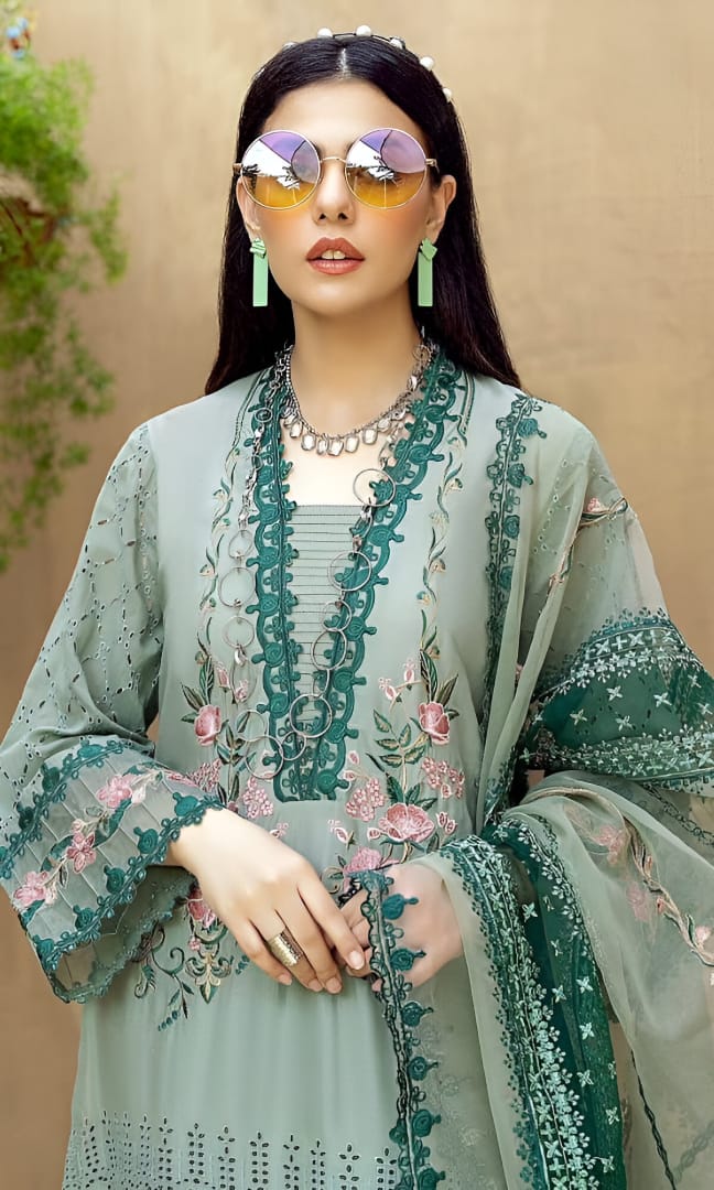 ADAN LIBAS - Chickenkari Heavy Embroidered Luxury 3pc Dress