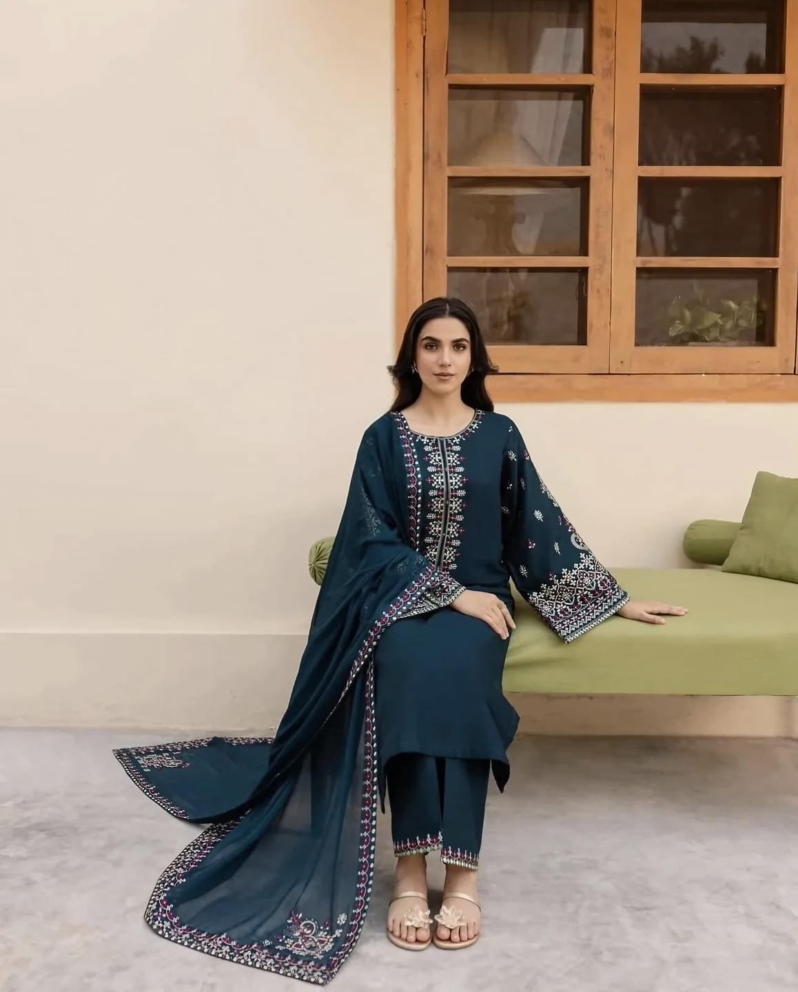 MASHAL- Embroidery Lawn Stitched 3pc